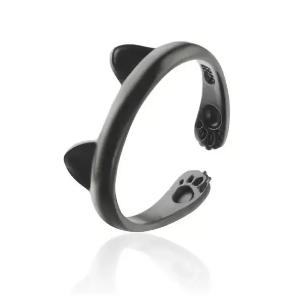Geschenk für Katzenliebhaber: Katzenring Damen, Silber – Bild 24