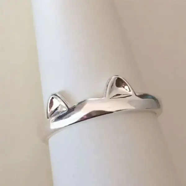 Geschenk für Katzenliebhaber: Katzenring Damen, Silber – Bild 25