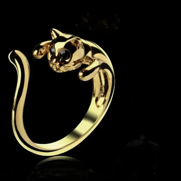 Geschenk für Katzenliebhaber: Katzenring Damen, Silber – Bild 13