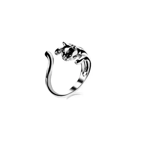 Geschenk für Katzenliebhaber: Katzenring Damen, Silber – Bild 14