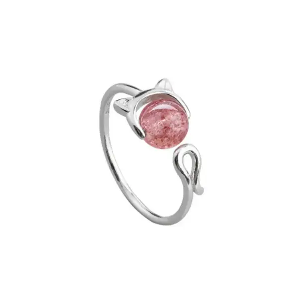 Geschenk für Katzenliebhaber: Katzenring Damen, Silber – Bild 15