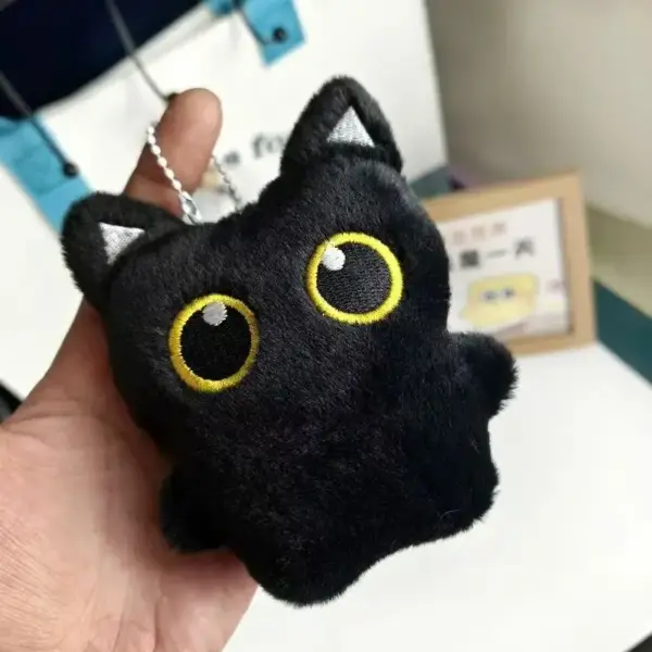 Geschenke für Katzenliebhaber: Plüsch-Katzenanhänger, Stickaugen