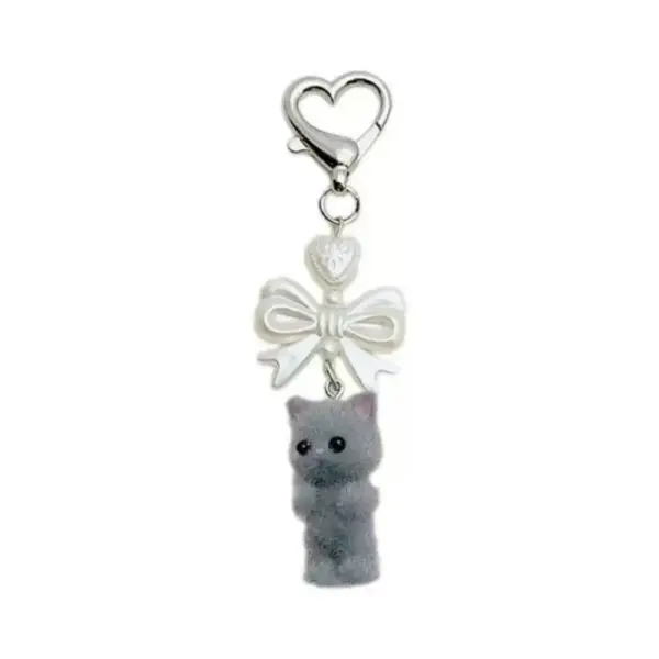 Geschenke für Katzenliebhaber: Katzenanhänger mit Schleife, Herz – Bild 5