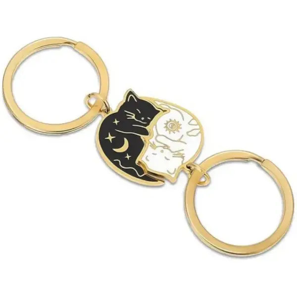 Geschenke für Katzenliebhaber: Paar-Halsketten mit Katzen – Bild 3