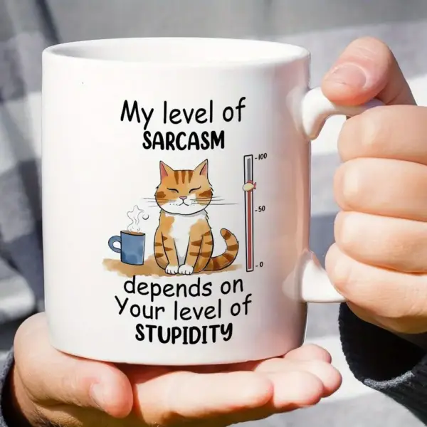 Geschenke für Katzenliebhaber: Keramiktasse mit Katze und Spruch – Bild 8