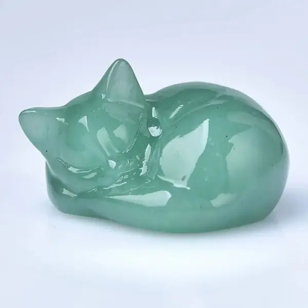 Geschenke für Katzenliebhaber: Schlafende Katze, geschnitzt – Bild 5