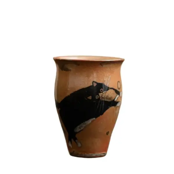 Geschenke für Katzenliebhaber: Teetasse Katze handbemalt – Bild 5
