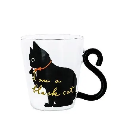 Geschenke für Katzenliebhaber: Glastasse mit Katzen-Schwanzhenkel – Bild 5