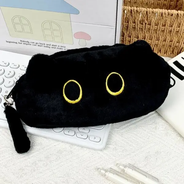 Geschenk für Katzenliebhaber: Federmäppchen Katze, Schwarz – Bild 3
