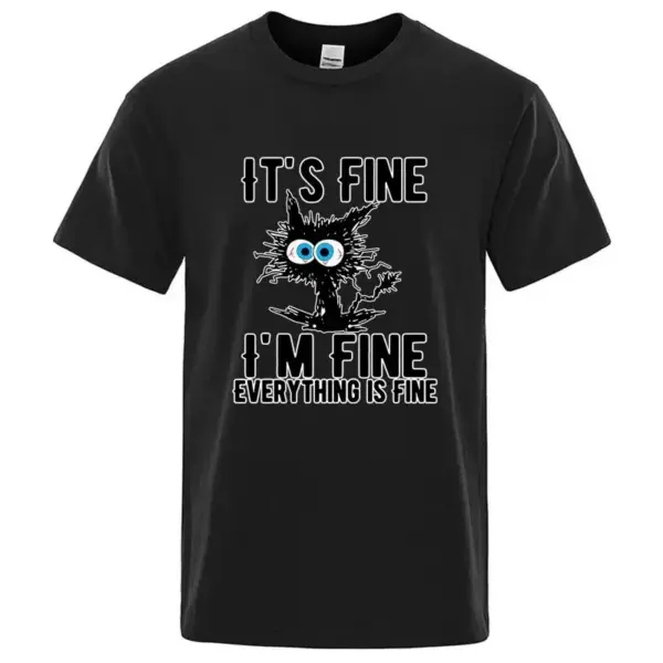 Geschenke für Katzenliebhaber: Herren-T-Shirt, Katzen-Aufdruck – Bild 12