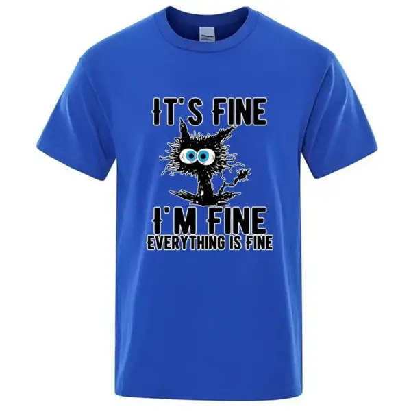 Geschenke für Katzenliebhaber: Herren-T-Shirt, Katzen-Aufdruck – Bild 13