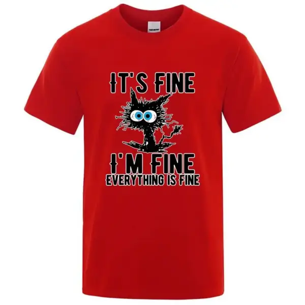 Geschenke für Katzenliebhaber: Herren-T-Shirt, Katzen-Aufdruck – Bild 11
