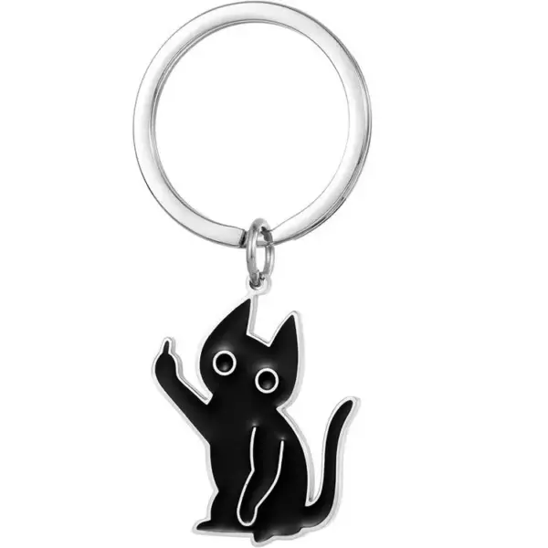 Geschenke für Katzenliebhaber: Schlüsselanhänger Katze mit Messer – Bild 8