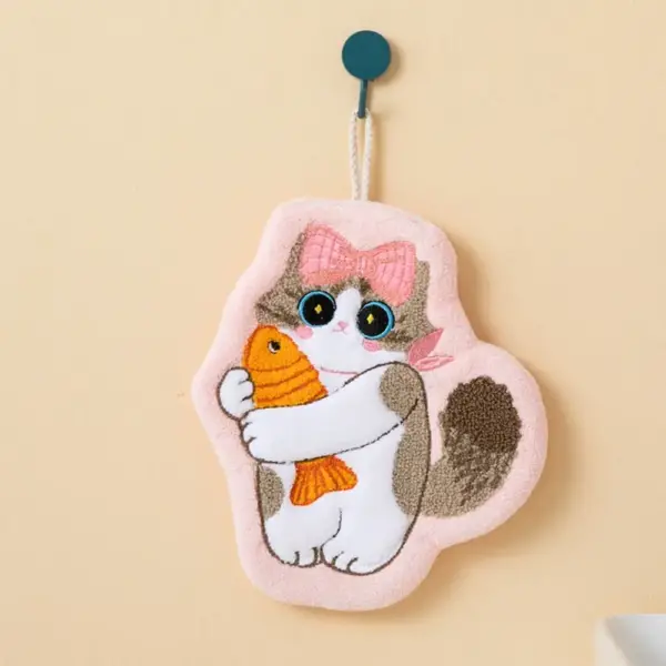 Geschenke für Katzenliebhaber: Handtuch Katzenform mit Schlaufe – Bild 13