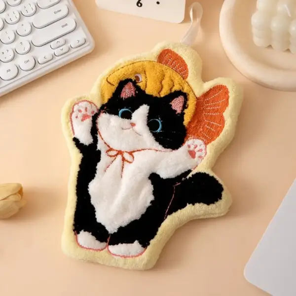 Geschenke für Katzenliebhaber: Handtuch Katzenform mit Schlaufe – Bild 12