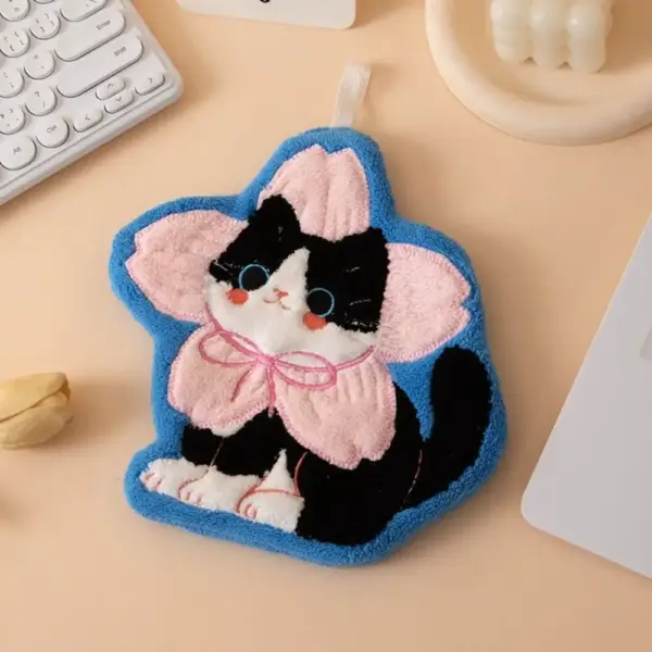 Geschenke für Katzenliebhaber: Handtuch Katzenform mit Schlaufe – Bild 10