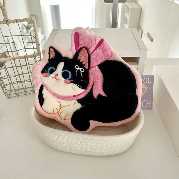 Geschenke für Katzenliebhaber: Handtuch Katzenform mit Schlaufe – Bild 9