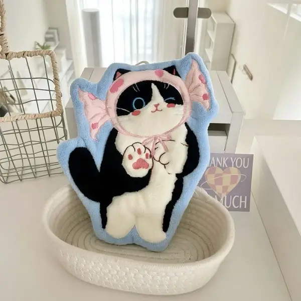 Geschenke für Katzenliebhaber: Handtuch Katzenform mit Schlaufe – Bild 7