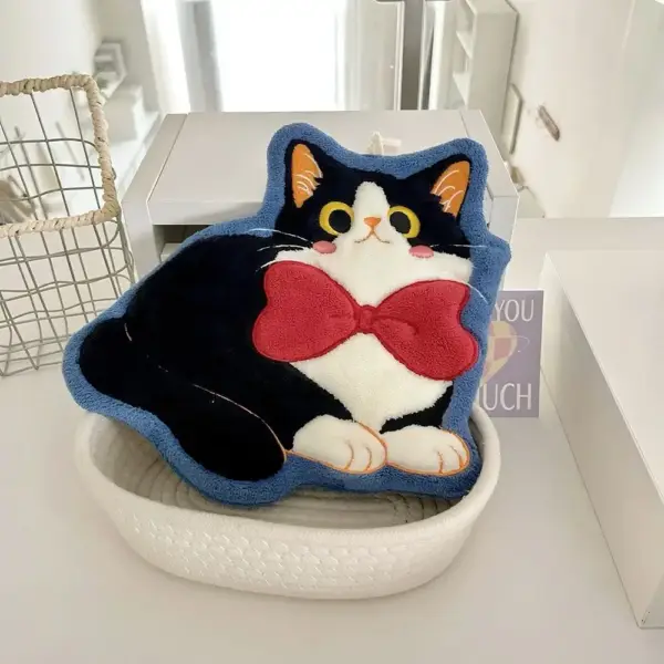 Geschenke für Katzenliebhaber: Handtuch Katzenform mit Schlaufe – Bild 6