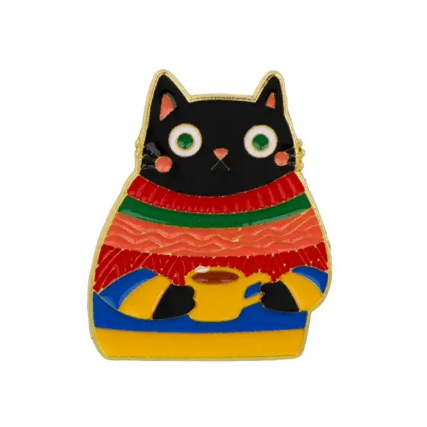 Geschenke für Katzenliebhaber: Emaille-Pins mit Kaffee-Motiven – Bild 20