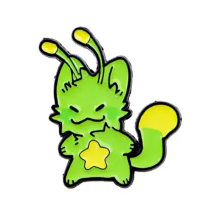 Geschenk für Katzenliebhaber: 3 Alien-Katzen-Pins, Grün – Grün