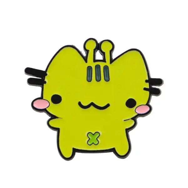 Geschenk für Katzenliebhaber: 3 Alien-Katzen-Pins, Grün – Bild 9