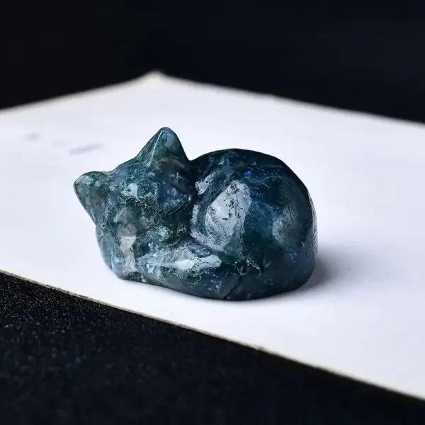 Geschenke für Katzenliebhaber: Schlafende Katze, geschnitzt – Bild 17