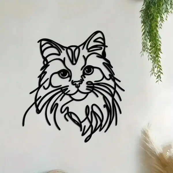 Geschenke für Katzenliebhaber: Metall-Wanddeko, sitzende Katze – Bild 12