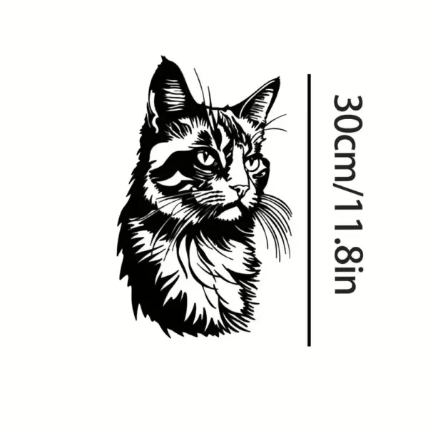 Geschenke für Katzenliebhaber: Metall-Wanddeko, sitzende Katze – Bild 10
