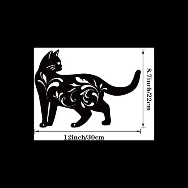 Geschenke für Katzenliebhaber: Metall-Wanddeko, sitzende Katze – Bild 7