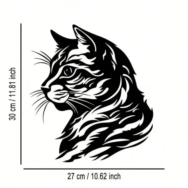 Geschenke für Katzenliebhaber: Metall-Wanddeko, sitzende Katze – Bild 8