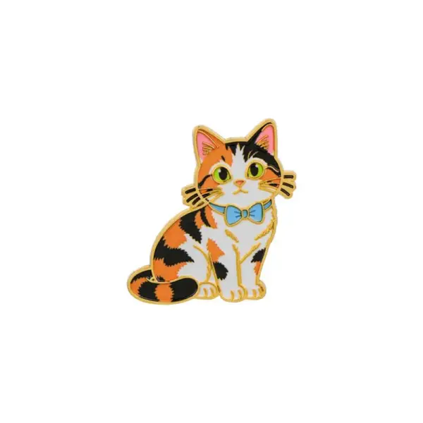 Geschenk für Katzenliebhaber: 6 Katzen-Pins mit Schleifchen – Bild 13