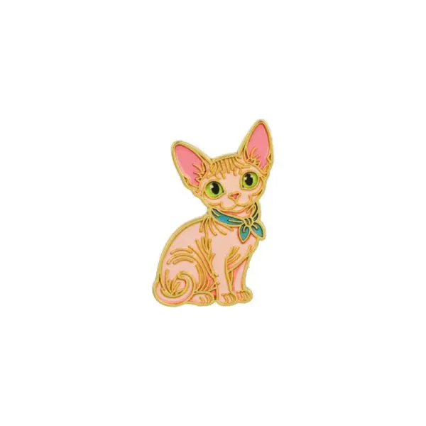 Geschenk für Katzenliebhaber: 6 Katzen-Pins mit Schleifchen – Bild 8