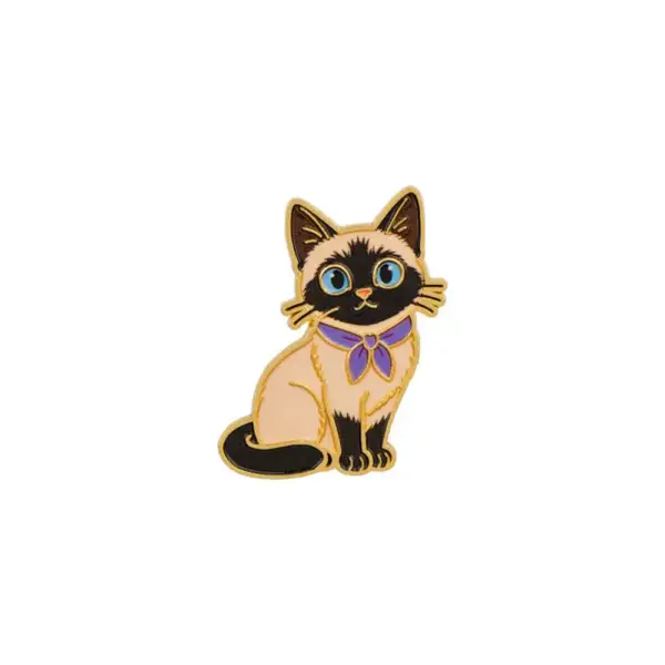 Geschenk für Katzenliebhaber: 6 Katzen-Pins mit Schleifchen – Bild 11