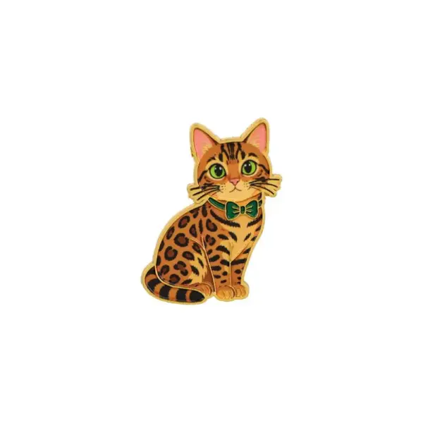 Geschenk für Katzenliebhaber: 6 Katzen-Pins mit Schleifchen – Bild 10