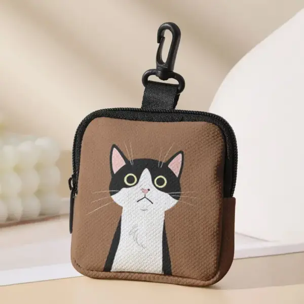 Münzbörse Katze mit Reißverschluss und Karabinerhaken – Bild 18