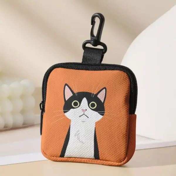 Münzbörse Katze mit Reißverschluss und Karabinerhaken – Bild 19