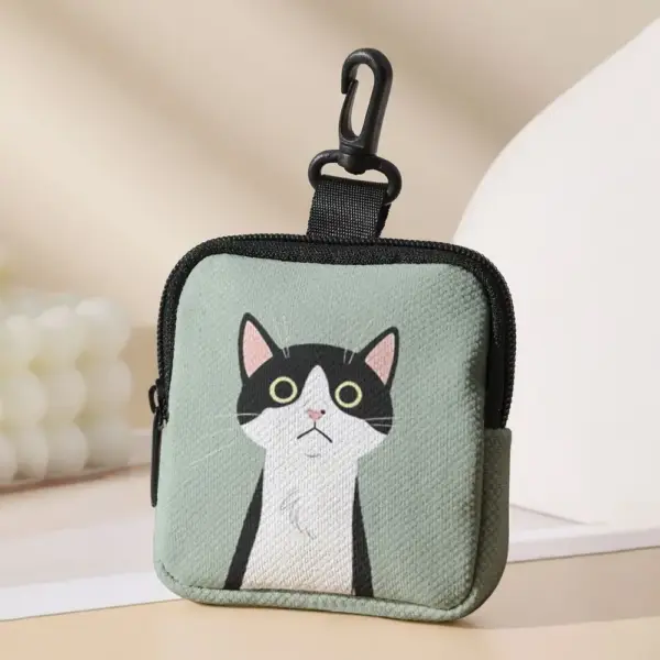 Münzbörse Katze mit Reißverschluss und Karabinerhaken – Bild 20