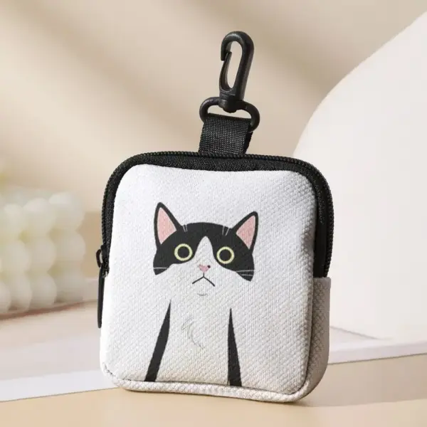 Münzbörse Katze mit Reißverschluss und Karabinerhaken – Bild 14